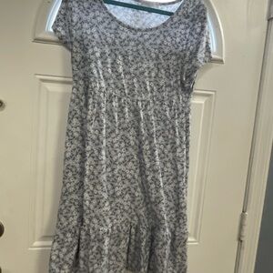 Planet Gold Blue and White Floral Dress